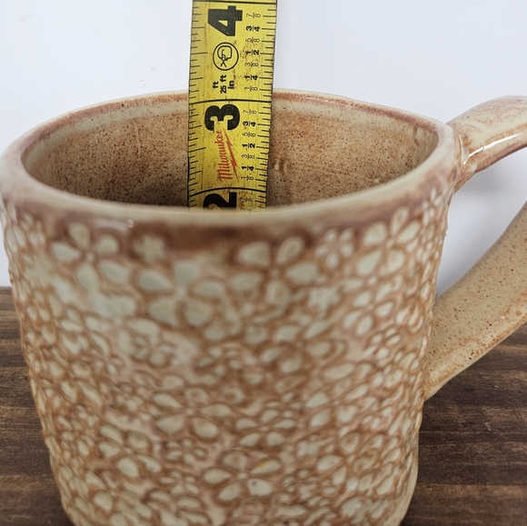 Hand Crafted Flower Stamped Coffee Mug - Picture 6 of 7